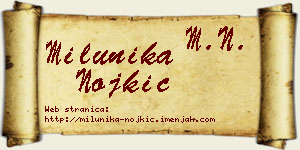 Milunika Nojkić vizit kartica